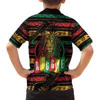 International Reggae Day Family Matching Off The Shoulder Long Sleeve Dress and Hawaiian Shirt Rastafarian Lion Legend of Reggae - Wonder Print Shop