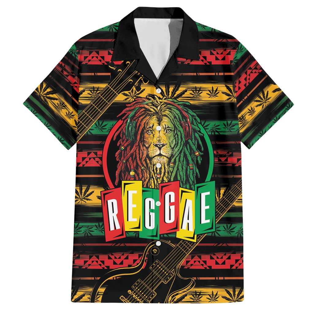 International Reggae Day Family Matching Short Sleeve Bodycon Dress and Hawaiian Shirt Rastafarian Lion Legend of Reggae - Wonder Print Shop