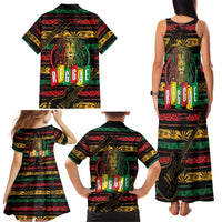 International Reggae Day Family Matching Tank Maxi Dress and Hawaiian Shirt Rastafarian Lion Legend of Reggae - Wonder Print Shop