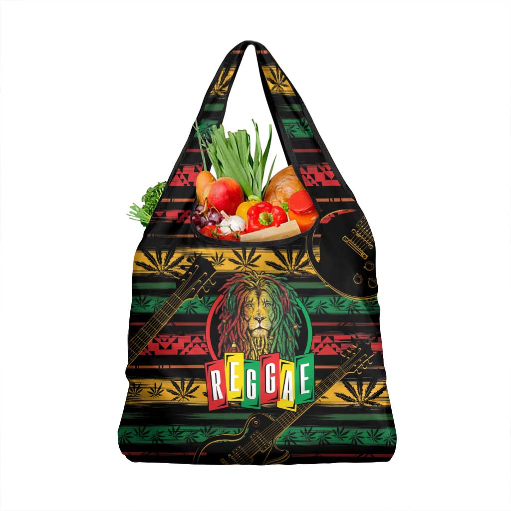 International Reggae Day Grocery Bag Rastafarian Lion Legend of Reggae