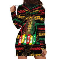 International Reggae Day Hoodie Dress Rastafarian Lion Legend of Reggae - Wonder Print Shop