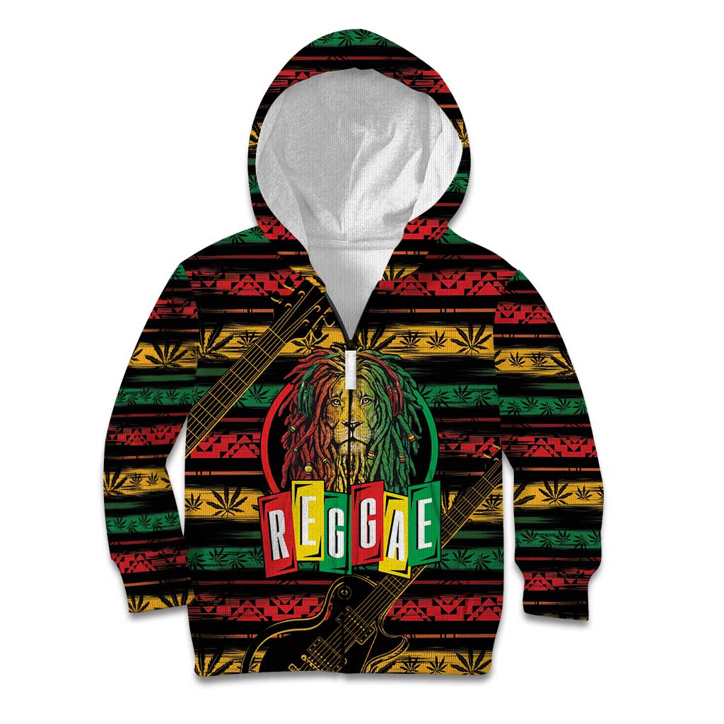 International Reggae Day Kid Hoodie Rastafarian Lion Legend of Reggae - Wonder Print Shop