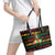 International Reggae Day Leather Tote Bag Rastafarian Lion Legend of Reggae - Wonder Print Shop