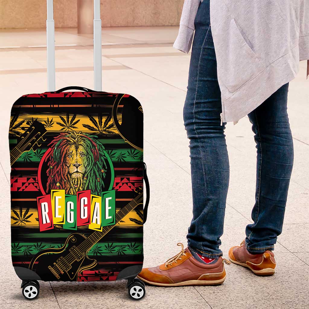 International Reggae Day Luggage Cover Rastafarian Lion Legend of Reggae - Wonder Print Shop