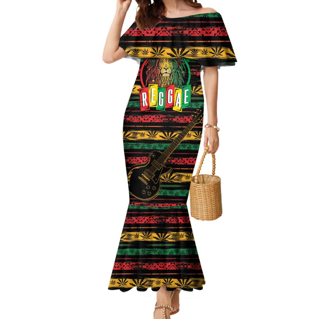 International Reggae Day Mermaid Dress Rastafarian Lion Legend of Reggae - Wonder Print Shop