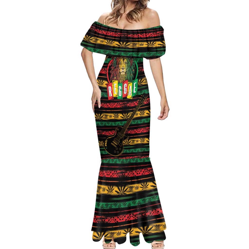 International Reggae Day Mermaid Dress Rastafarian Lion Legend of Reggae - Wonder Print Shop