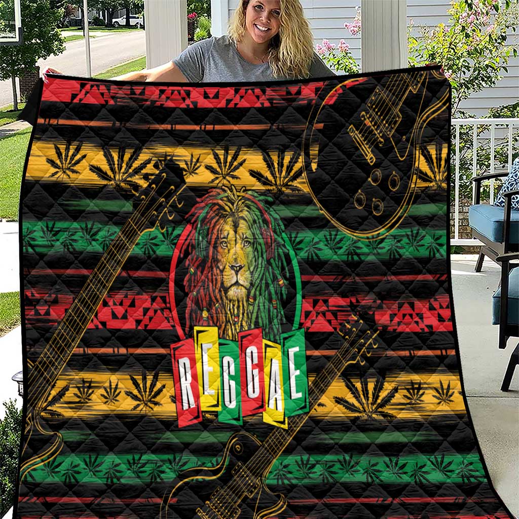 International Reggae Day Quilt Rastafarian Lion Legend of Reggae - Wonder Print Shop
