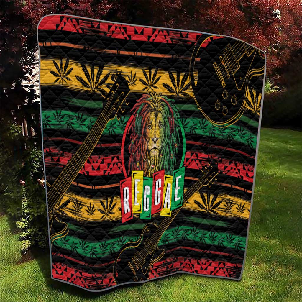 International Reggae Day Quilt Rastafarian Lion Legend of Reggae - Wonder Print Shop