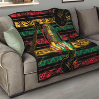 International Reggae Day Quilt Rastafarian Lion Legend of Reggae - Wonder Print Shop