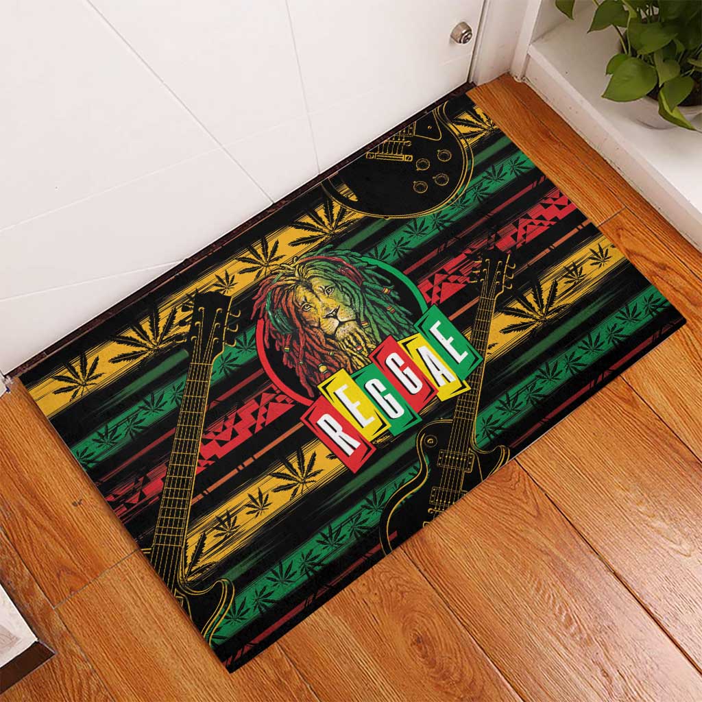 International Reggae Day Rubber Doormat Rastafarian Lion Legend of Reggae - Wonder Print Shop