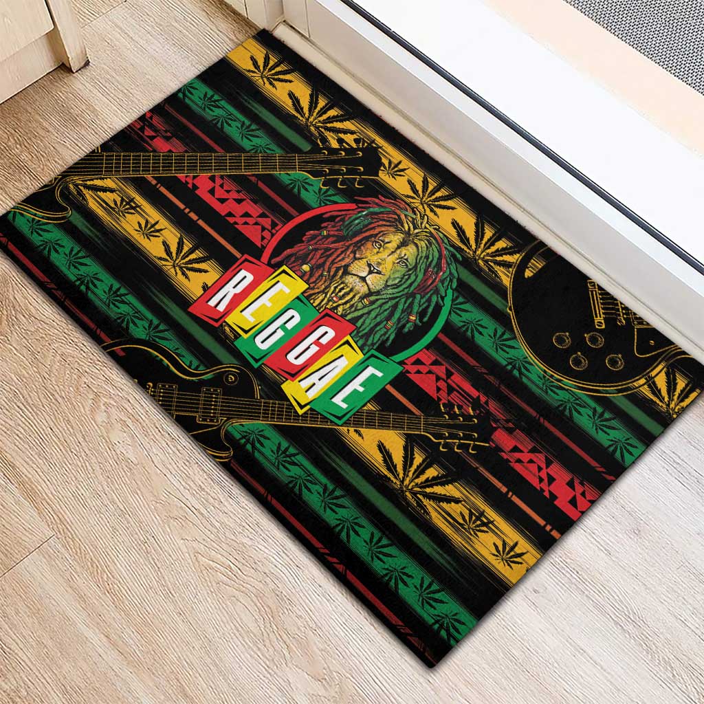 International Reggae Day Rubber Doormat Rastafarian Lion Legend of Reggae - Wonder Print Shop