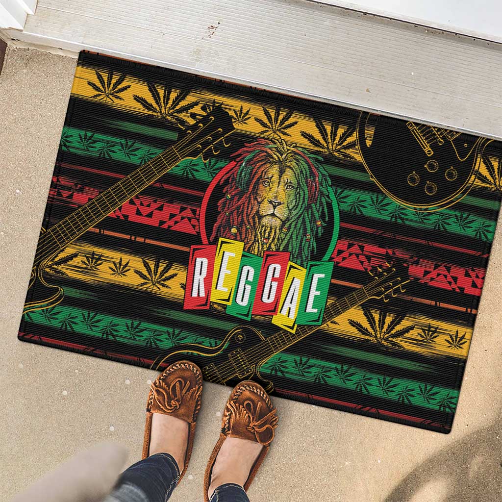 International Reggae Day Rubber Doormat Rastafarian Lion Legend of Reggae - Wonder Print Shop