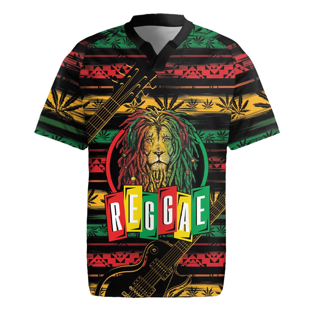 International Reggae Day Rugby Jersey Rastafarian Lion Legend of Reggae - Wonder Print Shop