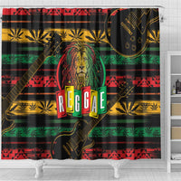 International Reggae Day Shower Curtain Rastafarian Lion Legend of Reggae