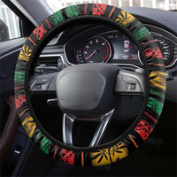 International Reggae Day Steering Wheel Cover Rastafarian Lion Legend of Reggae - Wonder Print Shop