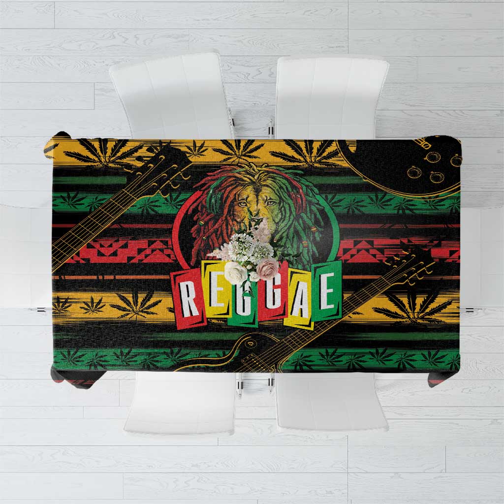 International Reggae Day Tablecloth Rastafarian Lion Legend of Reggae - Wonder Print Shop