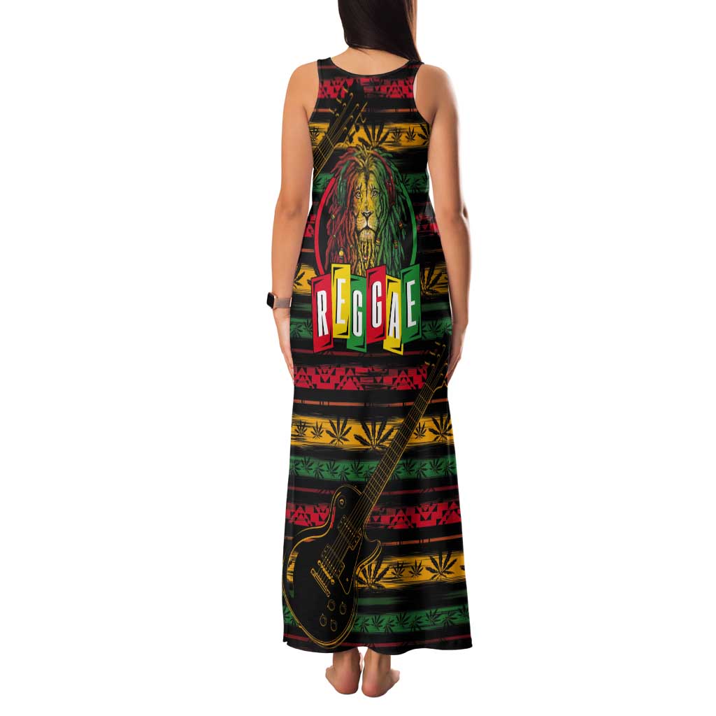 International Reggae Day Tank Maxi Dress Rastafarian Lion Legend of Reggae - Wonder Print Shop