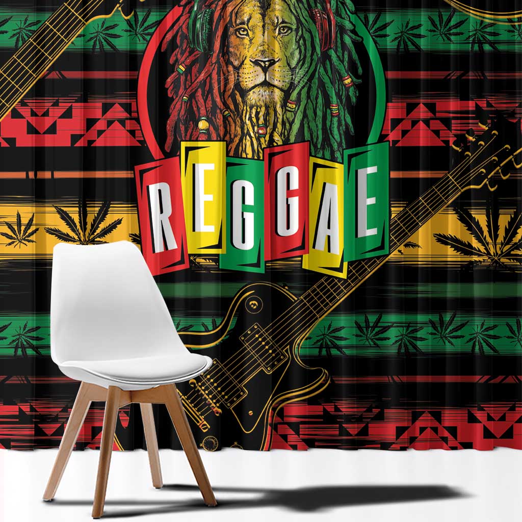 International Reggae Day Window Curtain Rastafarian Lion Legend of Reggae - Wonder Print Shop