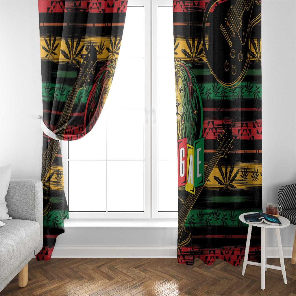 International Reggae Day Window Curtain Rastafarian Lion Legend of Reggae - Wonder Print Shop