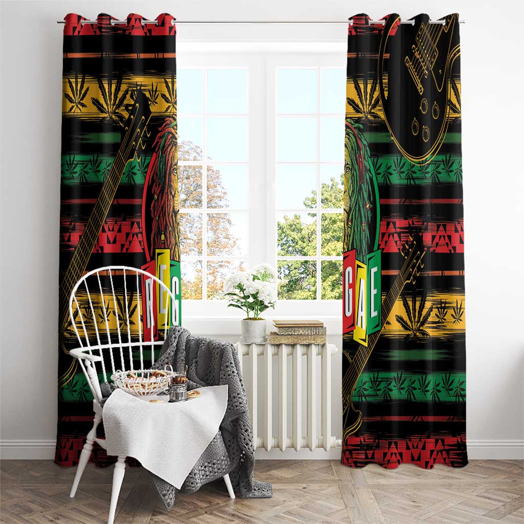 International Reggae Day Window Curtain Rastafarian Lion Legend of Reggae - Wonder Print Shop
