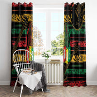International Reggae Day Window Curtain Rastafarian Lion Legend of Reggae - Wonder Print Shop