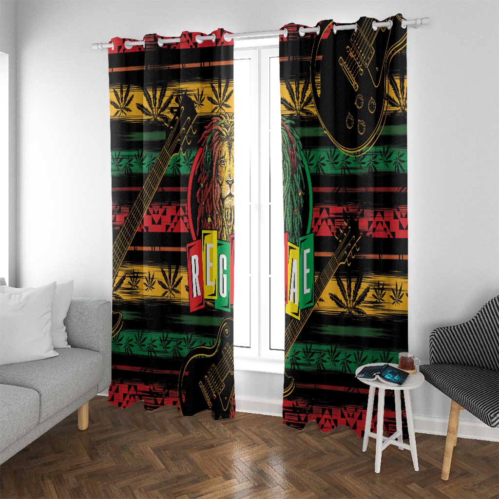 International Reggae Day Window Curtain Rastafarian Lion Legend of Reggae - Wonder Print Shop