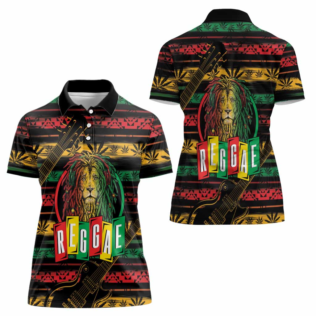 International Reggae Day Women Polo Shirt Rastafarian Lion Legend of Reggae - Wonder Print Shop