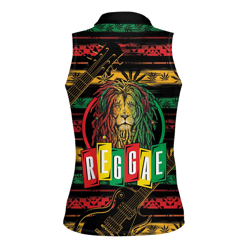 International Reggae Day Women Sleeveless Polo Shirt Rastafarian Lion Legend of Reggae - Wonder Print Shop