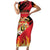 Custom Belgium 2024 Football Family Matching Short Sleeve Bodycon Dress and Hawaiian Shirt Go De Rode Duivels - Wonder Print Shop