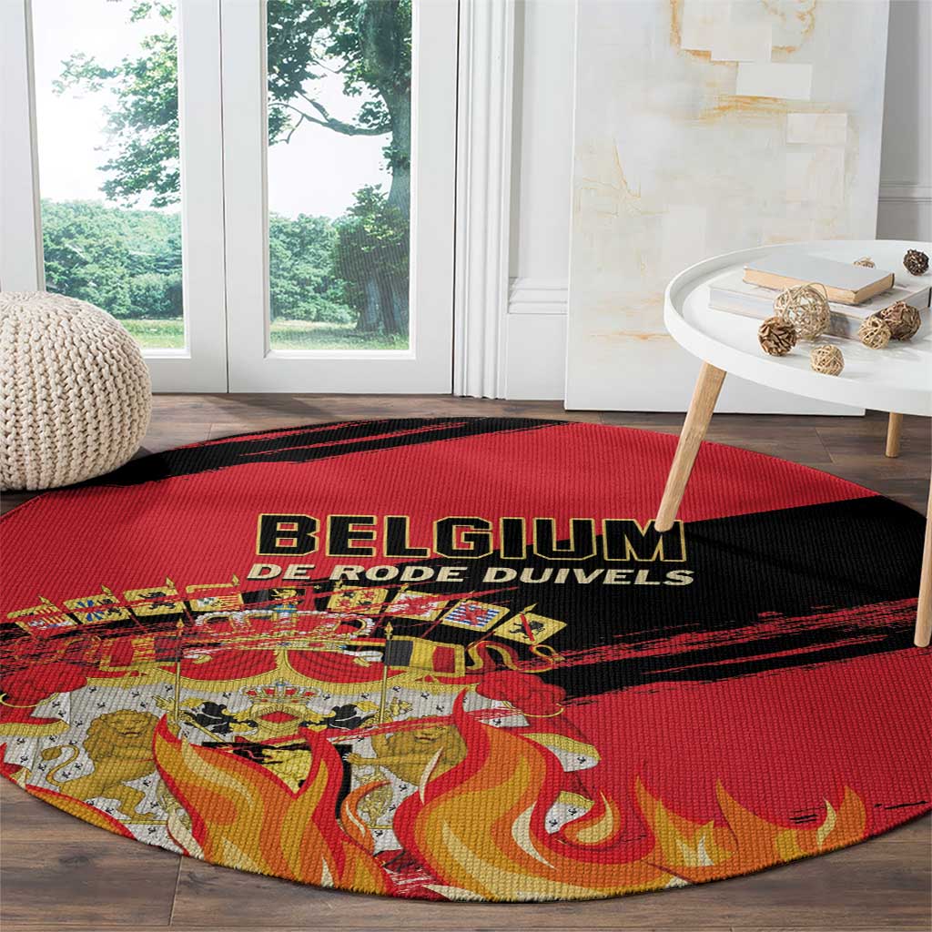 Belgium 2024 Football Round Carpet Go De Rode Duivels