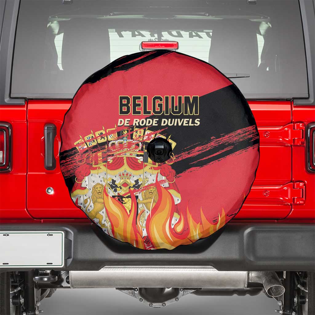 Belgium 2024 Football Spare Tire Cover Go De Rode Duivels - Wonder Print Shop