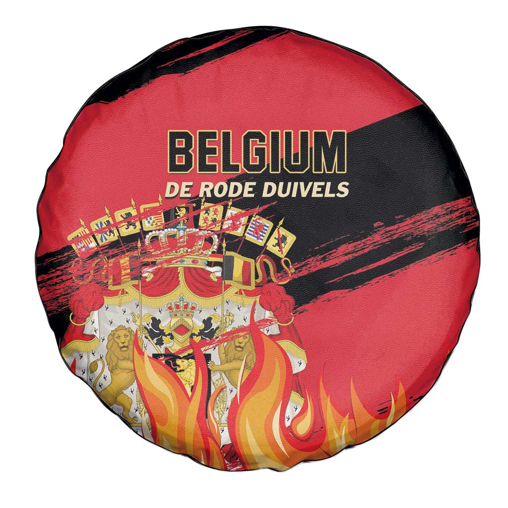Belgium 2024 Football Spare Tire Cover Go De Rode Duivels - Wonder Print Shop