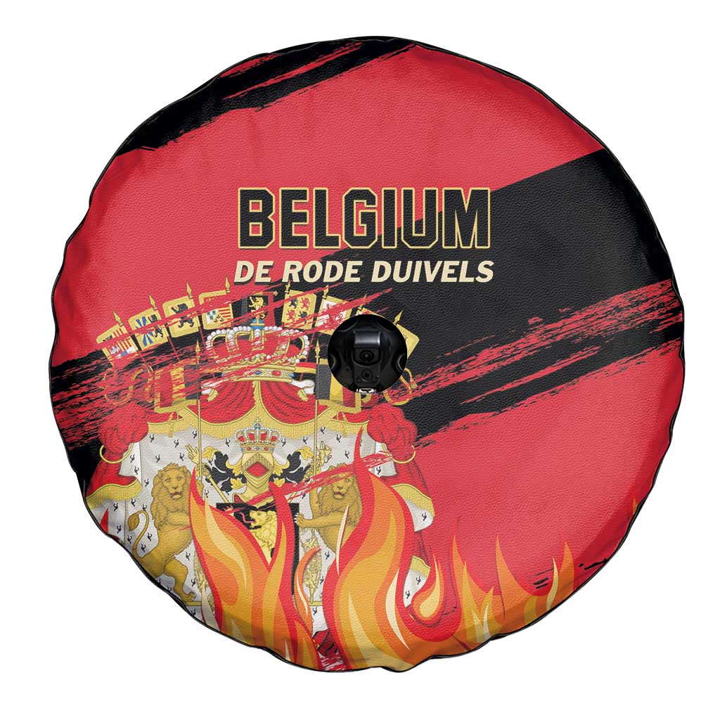 Belgium 2024 Football Spare Tire Cover Go De Rode Duivels - Wonder Print Shop