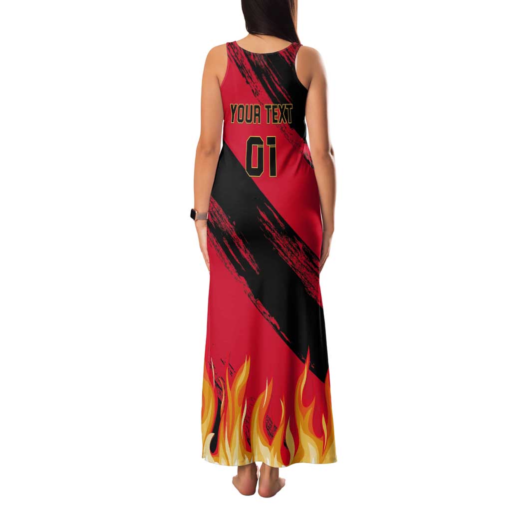 Custom Belgium 2024 Football Tank Maxi Dress Go De Rode Duivels - Wonder Print Shop