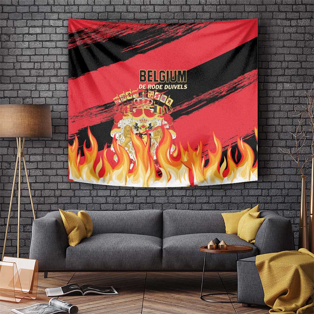 Belgium 2024 Football Tapestry Go De Rode Duivels - Wonder Print Shop