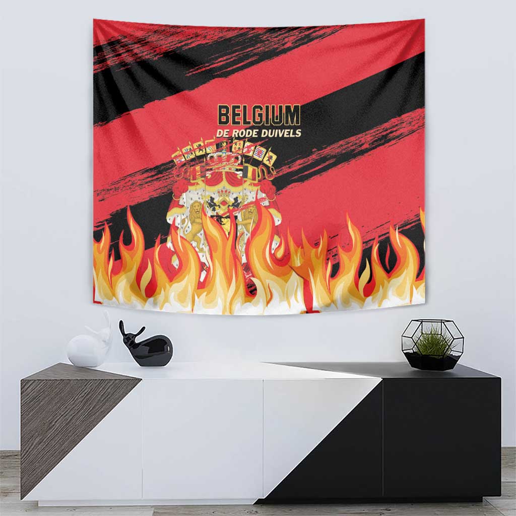 Belgium 2024 Football Tapestry Go De Rode Duivels - Wonder Print Shop