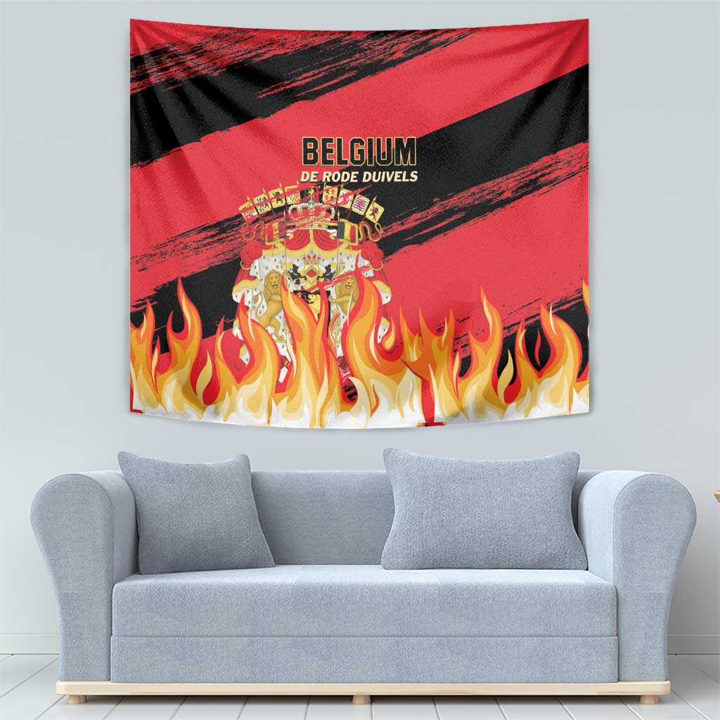 Belgium 2024 Football Tapestry Go De Rode Duivels - Wonder Print Shop