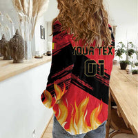 Custom Belgium 2024 Football Women Casual Shirt Go De Rode Duivels - Wonder Print Shop