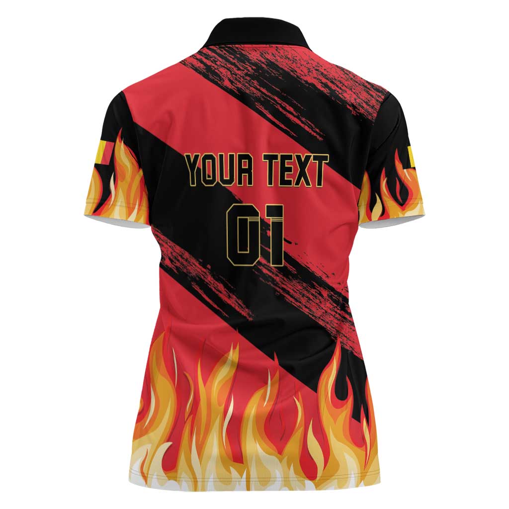 Custom Belgium 2024 Football Women Polo Shirt Go De Rode Duivels - Wonder Print Shop