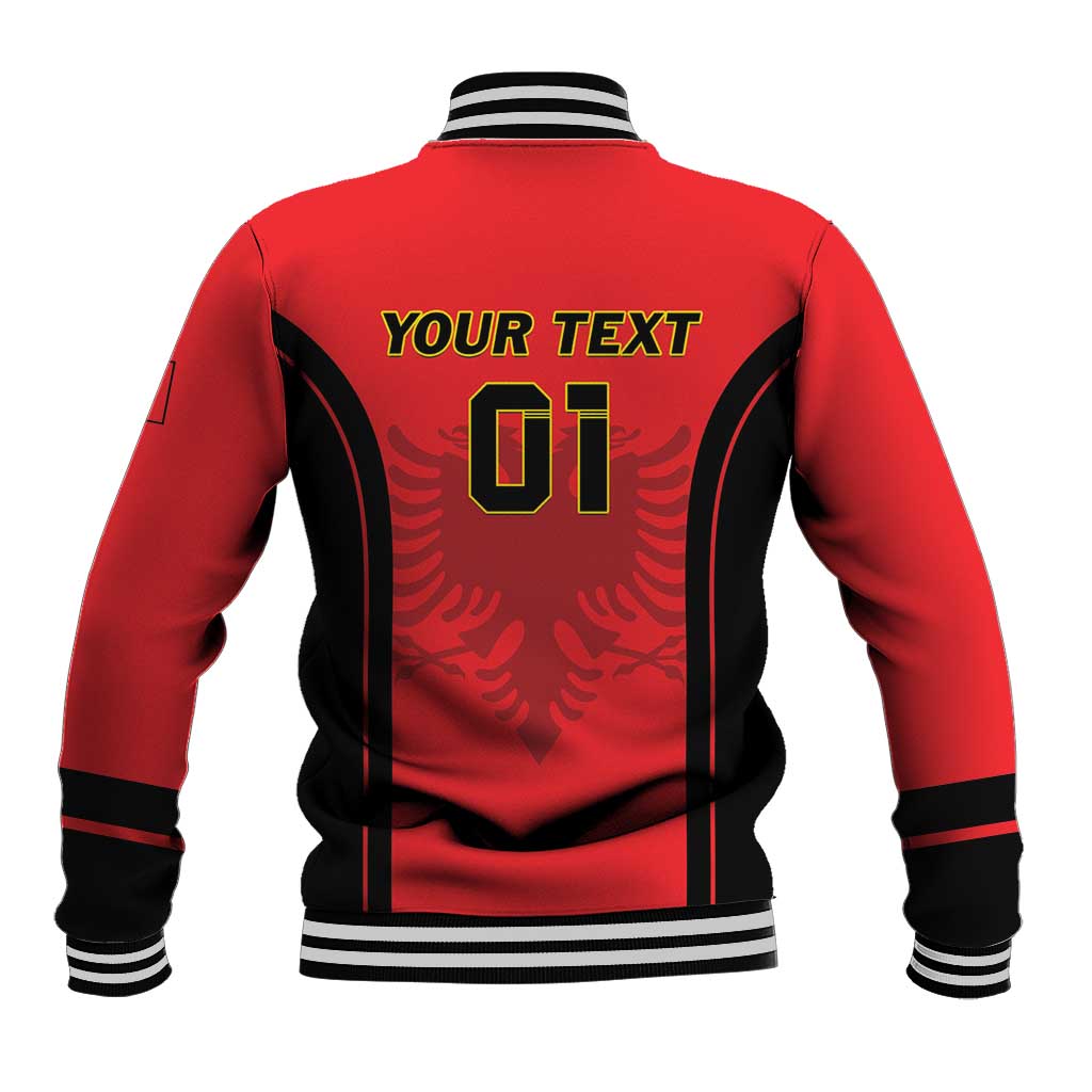 Custom Albania 2024 Football Baseball Jacket Come On Kuqezinjte - Wonder Print Shop