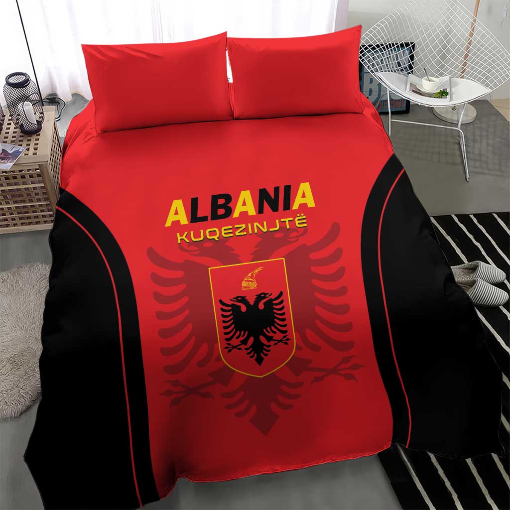Albania 2024 Football Bedding Set Come On Kuqezinjte - Wonder Print Shop
