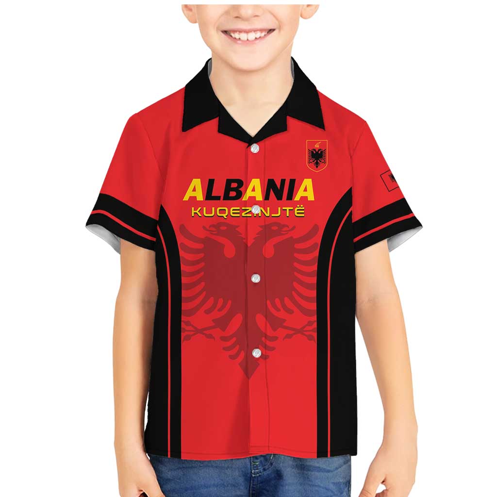 Custom Albania 2024 Football Family Matching Mermaid Dress and Hawaiian Shirt Come On Kuqezinjte - Wonder Print Shop