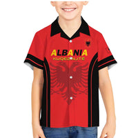 Custom Albania 2024 Football Family Matching Mermaid Dress and Hawaiian Shirt Come On Kuqezinjte - Wonder Print Shop