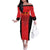Custom Albania 2024 Football Family Matching Off The Shoulder Long Sleeve Dress and Hawaiian Shirt Come On Kuqezinjte - Wonder Print Shop
