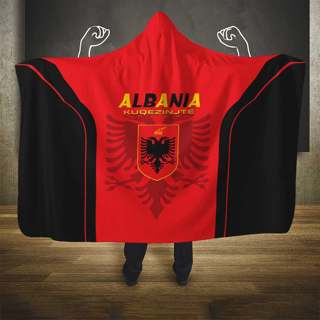 Albania 2024 Football Hooded Blanket Come On Kuqezinjte