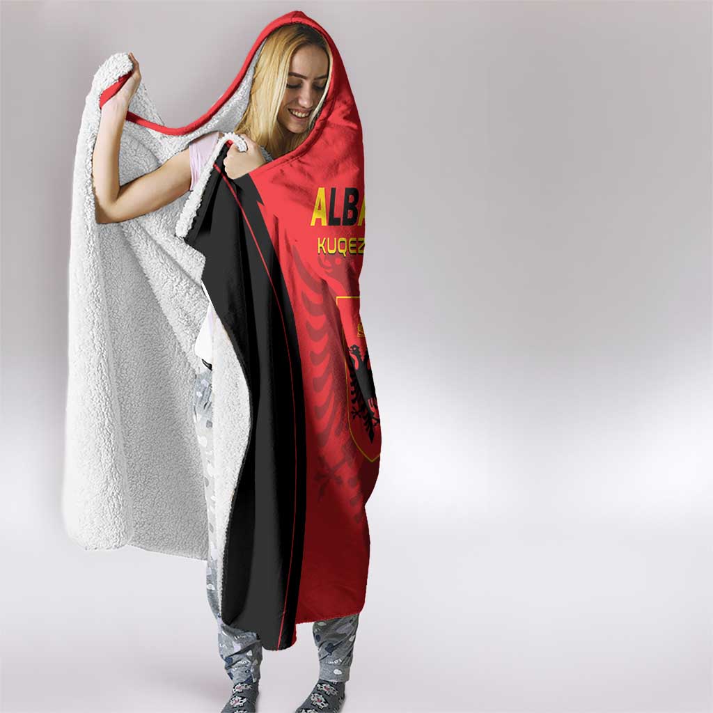 Albania 2024 Football Hooded Blanket Come On Kuqezinjte