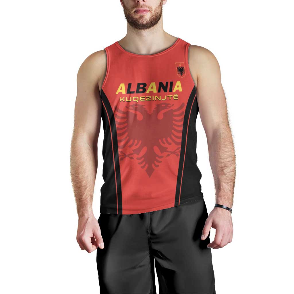 Custom Albania 2024 Football Men Tank Top Come On Kuqezinjte - Wonder Print Shop