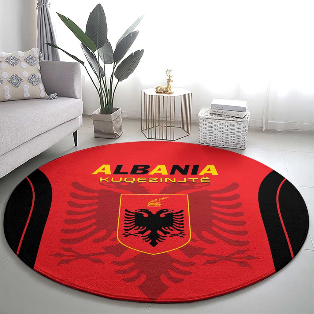 Albania 2024 Football Round Carpet Come On Kuqezinjte