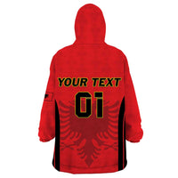 Custom Albania 2024 Football Wearable Blanket Hoodie Come On Kuqezinjte - Wonder Print Shop