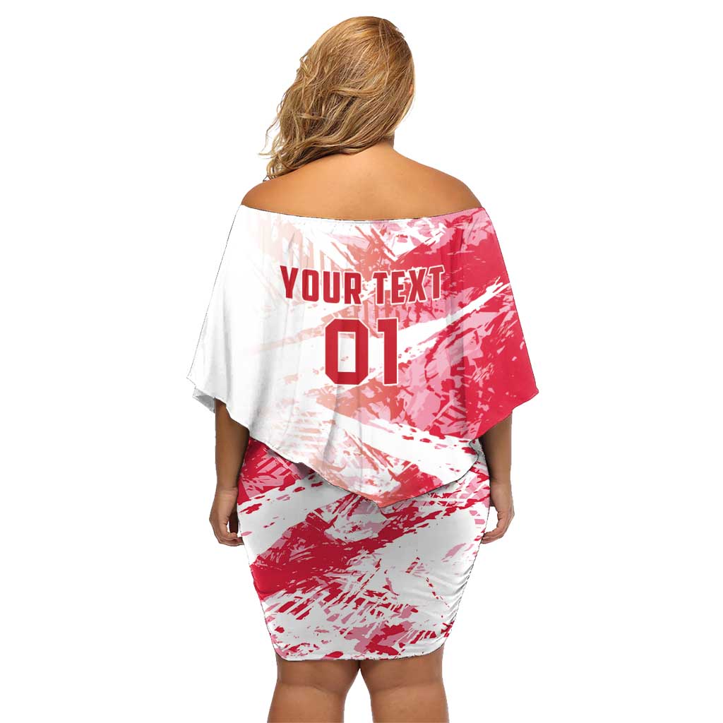 Custom Poland 2024 Football Family Matching Off Shoulder Short Dress and Hawaiian Shirt Orly Go Champions - Wonder Print Shop